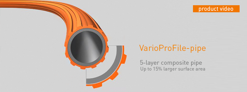 The profiled surface structure increases the outermost layer of the pipe by up to 15%.