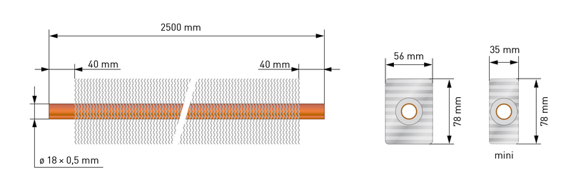 Die speziell gefertigten Heizelemente sind hocheffizient und optimal in der Wärmeabgabe.