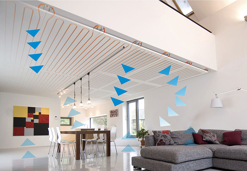 The Ceiling Provides Comfortable Healthy Cooling In The