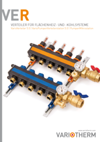 Der Verteiler von Variotherm für Flächenheiz-und Kühlsysteme.