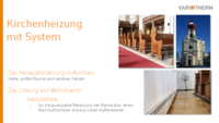 Mit den Variotherm Heizleisten können Kirchenbänke einfach beheizt werden.