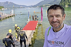 Variotherm Sports: Gerald Demuth und Alexander Watzek nahmen beim Triathlon (Wolfgangsee Challenge) teil.