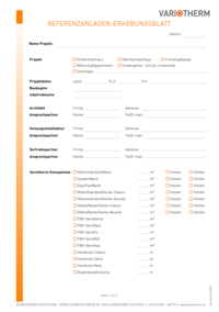 Name des Projektes, Systeme von Variotherm Heiz- und Kühlsystemen