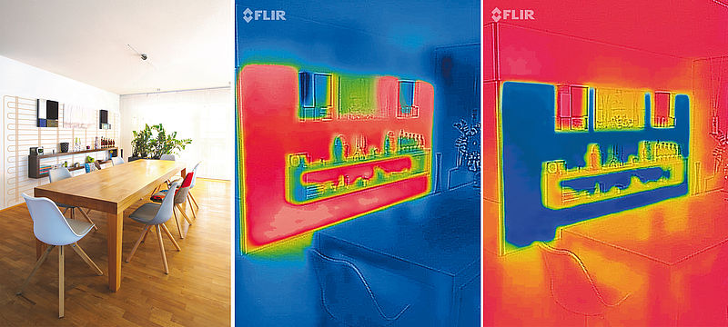 Variotherm: Heizen und Kühlen durch die Infrarotkamera betrachtet