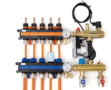 Pumpenverteilerstation 5.0 zur Kombination von Niedertemperatur-Flächenheizungen und Hochtemperatur-Heizungsanlagen 