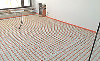 Die Variotherm Fußbodenheizung im Trockenbau wurde auf 370 m² installiert.