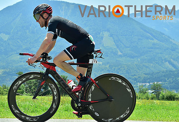 Variotherm Sportler Alex Hajszan beim Ironman Austria.