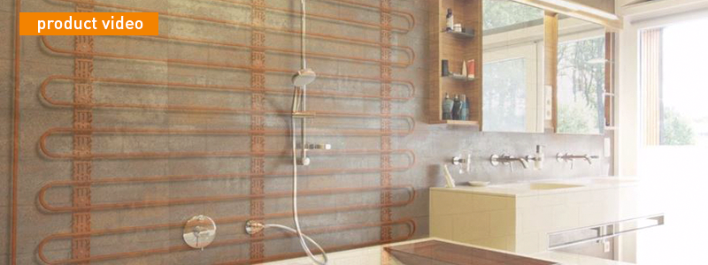 The wall heating not only warms the air, but also operates using comfortable radiant heat.
