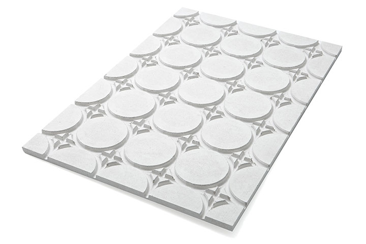 Die Kompakt-Platte für die VarioKomp Fußbodenheizung im Trockenbau ist ab jetzt auch mit einem Rohrabstand von 150 mm erhältlich. 