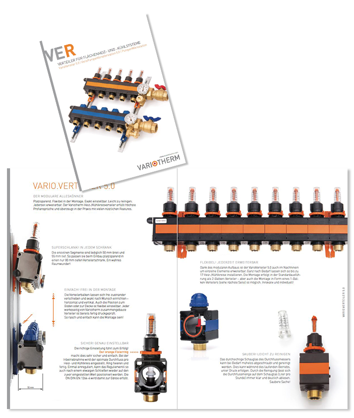 Drei optimale Verteilersysteme für Flächenheiz- und Kühlsysteme. 